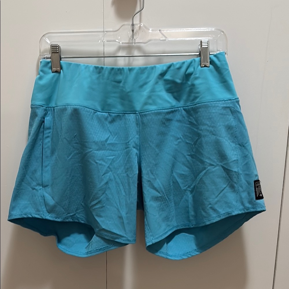 Oiselle long roga shorts